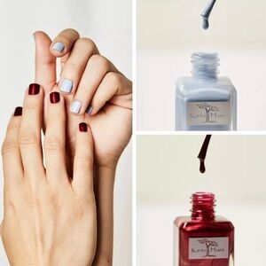 Karma Naturals Festive Nail‎ Polish Bundle - Soiree Red & Snowflake Blue